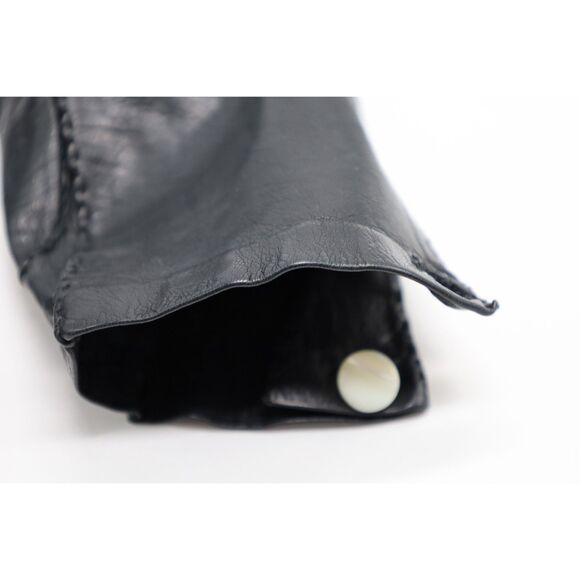 All leather Vintage Women's button Driving Gloves - Picture 2 of 4